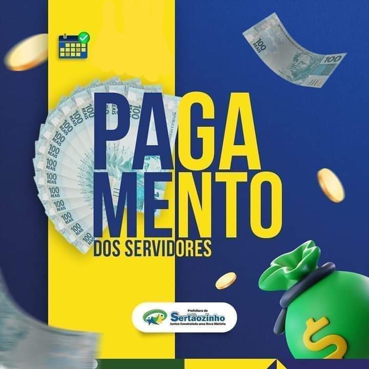 Prefeitura de Sertãozinho paga nesta terça-feira salário dos servidores