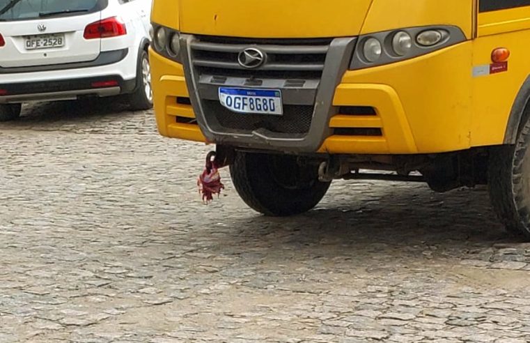 Homem tem perna dilacerada após acidente com ônibus escolar em Belém