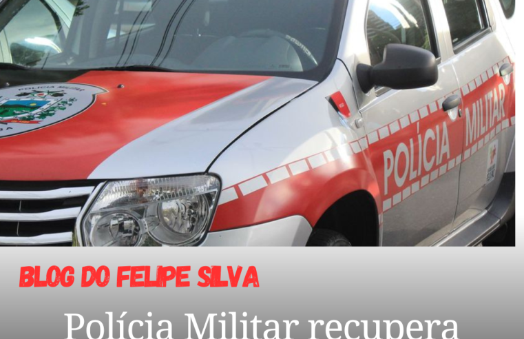 Polícia Militar recupera motocicleta roubada, em Pilões