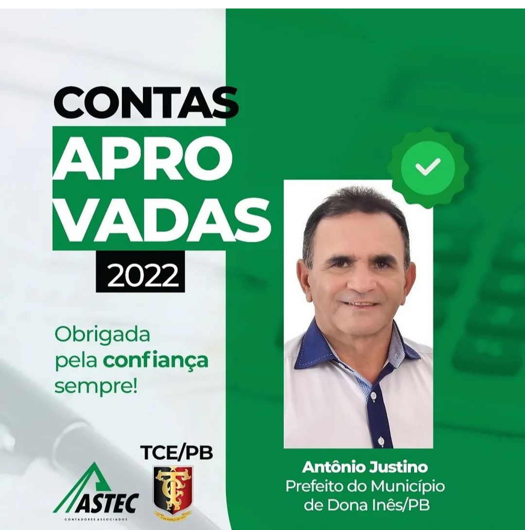 Contas de 2022 da gestão Justino em Dona Inês é aprovada pelo TCE