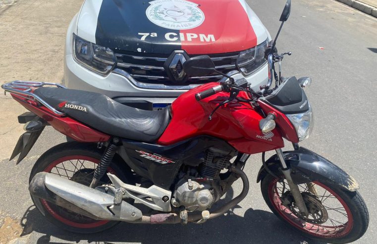 Polícia apreende motocicleta em Dona Inês com sinais de adulteração