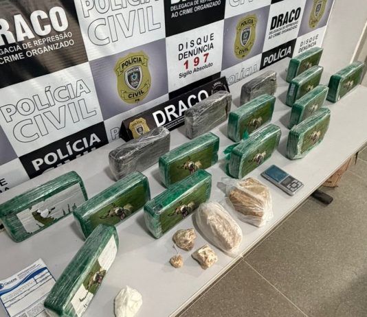 Mulher é presa e 20 kg de maconha que seriam traficados em festa no São João