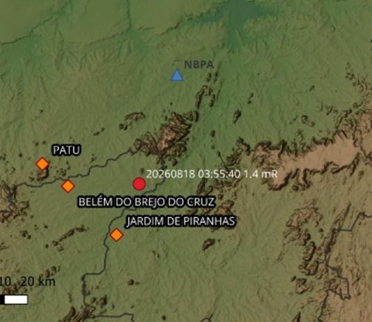 Tremor de terra é registrado no Sertão da Paraíba