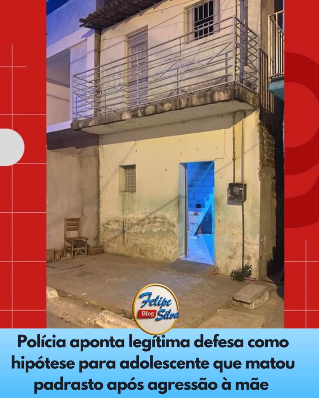 Cópia de Post de notícia urgente jornalismo vermelho e branco