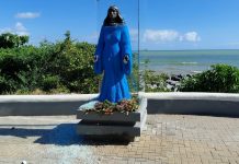 Estátua de Iemanjá é alvo de vandalismo pela segunda vez em menos de um mês